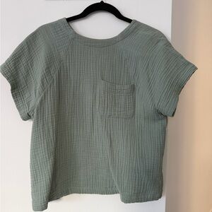 Madewell Sage Short Sleeve Top